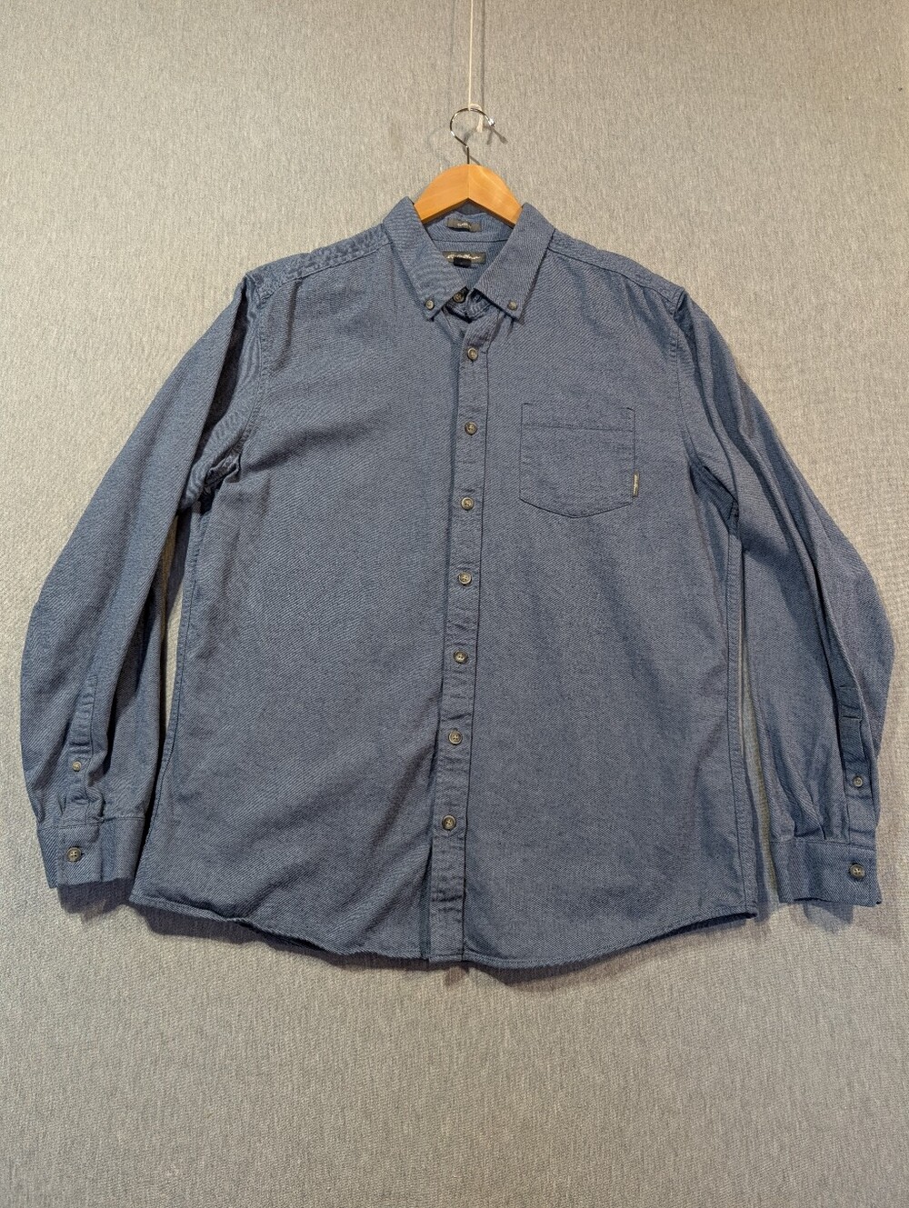Eddie Bauer Button Down Dress Shirt Men's TXL Blue